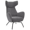 OHRENSESSEL in Cord Dunkelgrau  - Dunkelgrau/Schwarz, Design, Textil/Metall (79/117/82cm) - Lomoco