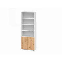 AKTENSCHRANK Weiß, Eiche dunkel  - Eiche dunkel/Weiß, Basics, Holzwerkstoff (80/215,6/41,7cm) - Venda