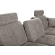 ECKSOFA in Mikrofaser Braun  - Chromfarben/Braun, MODERN, Kunststoff/Textil (276/193cm) - Hom`in