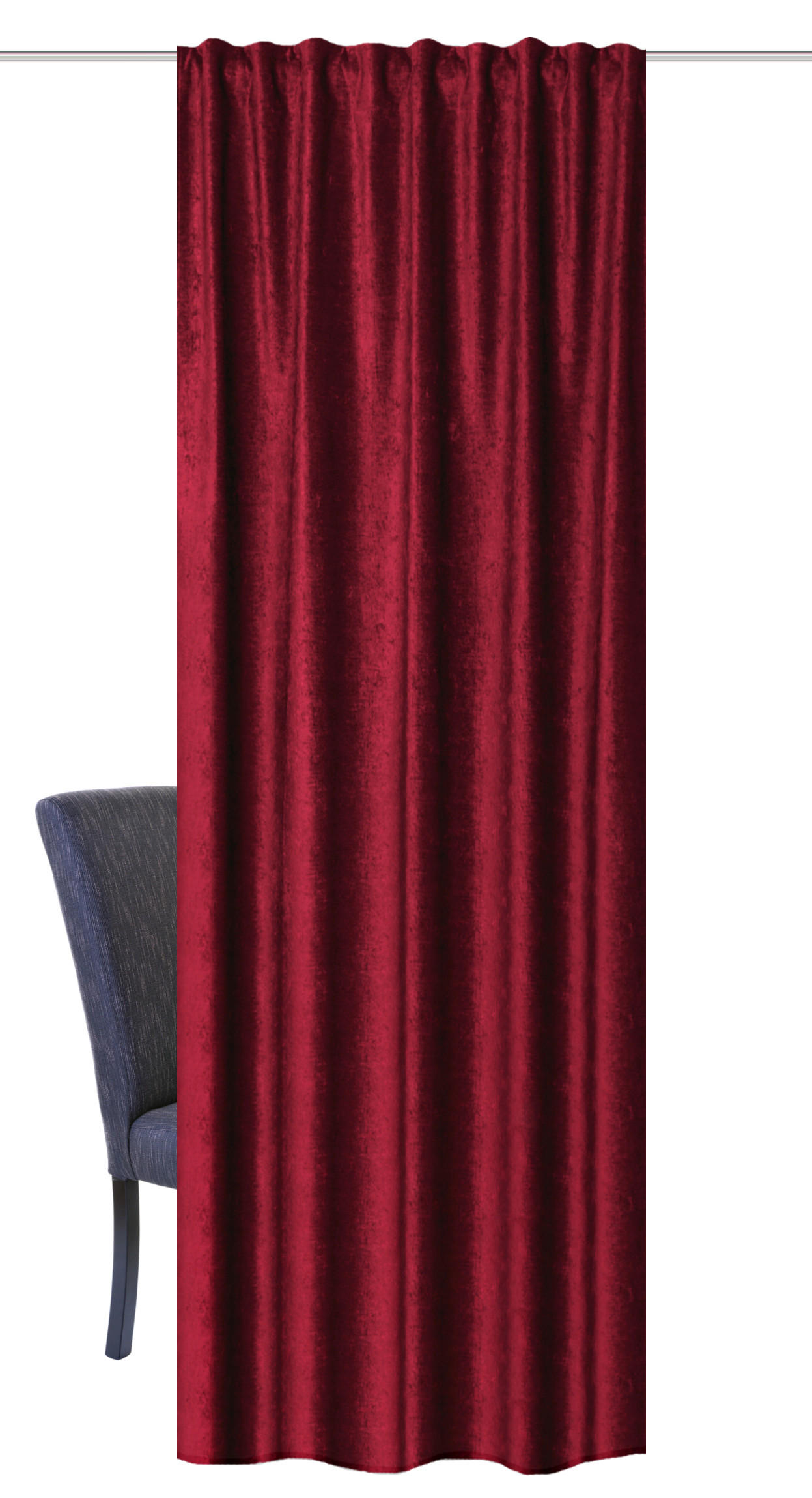 FERTIGVORHANG blickdicht  - Bordeaux, Basics, Textil (135/245cm)
