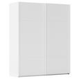 SCHWEBETÜRENSCHRANK 201/223/68 cm 2-türig Weiß  - Weiß, KONVENTIONELL, Holzwerkstoff/Metall (201/223/68cm) - Novel
