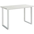SCHREIBTISCH 120/60/76 cm  in Weiß Hochglanz  - Weiß Hochglanz/Weiß, Design, Holzwerkstoff/Metall (120/60/76cm) - Hom`in