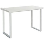 SCHREIBTISCH 120/60/76 cm  in Weiß Hochglanz  - Weiß Hochglanz/Weiß, Design, Holzwerkstoff/Metall (120/60/76cm) - Hom`in