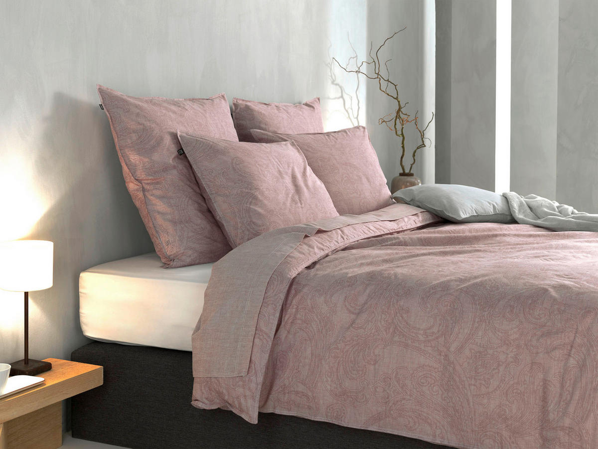 BETTWÄSCHE 2-teilig Paisley-di-Lino Renforcé 135/200 cm  - Rosa, Basics, Textil (135/200cm)