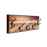 HAKENLEISTE  in Multicolor, Schwarz  - Multicolor/Schwarz, Design, Holzwerkstoff/Metall (60/20/9,3cm)