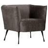 FÅTÖLJ i textil mörkgrå  - mörkgrå/svart, Design, metall/textil (76/73/76cm) - MID.YOU