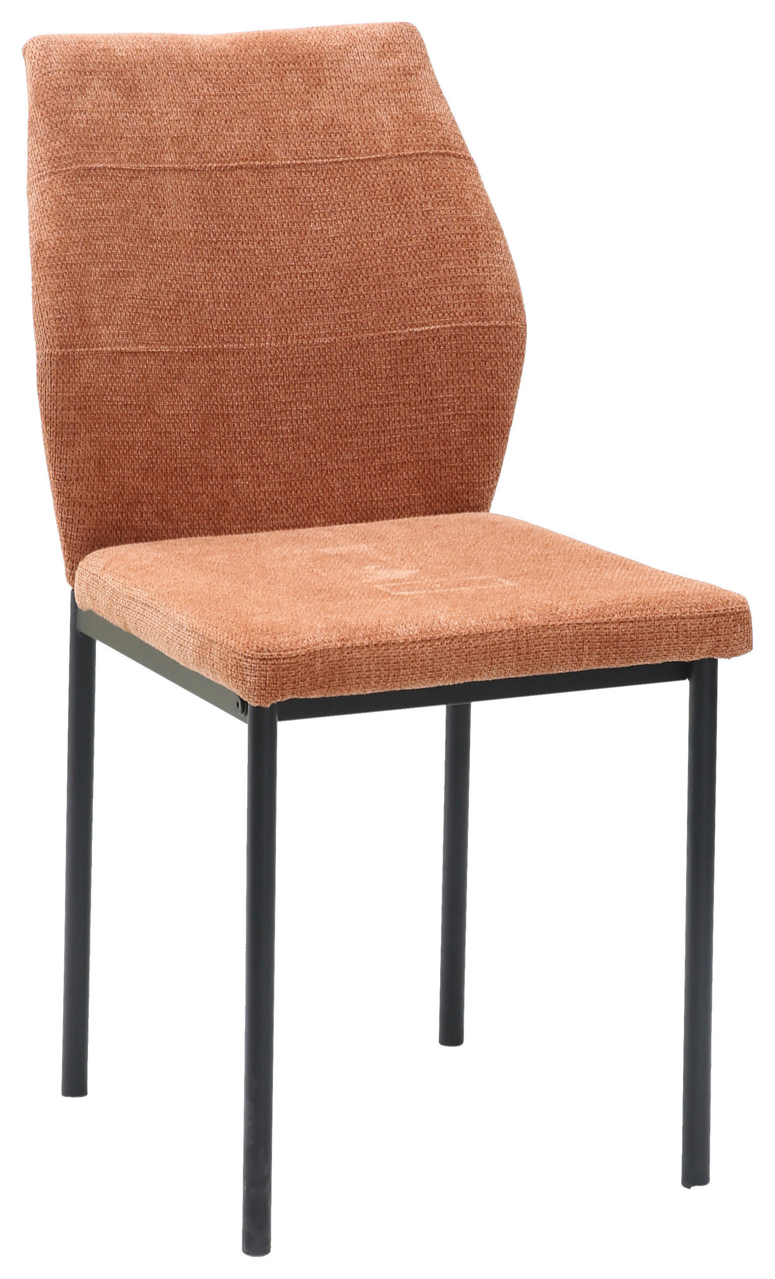 STUHL Samt Rostfarben  - Rostfarben/Schwarz, Design, Textil/Metall (44/88/57cm) - Carryhome