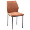STUHL Samt Rostfarben  - Rostfarben/Schwarz, Design, Textil/Metall (44/88/57cm) - Carryhome