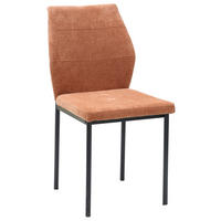 STUHL Samt Rostfarben  - Rostfarben/Schwarz, Design, Textil/Metall (44/88/57cm) - Carryhome
