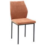 STUHL Samt Rostfarben  - Rostfarben/Schwarz, Design, Textil/Metall (44/88/57cm) - Carryhome