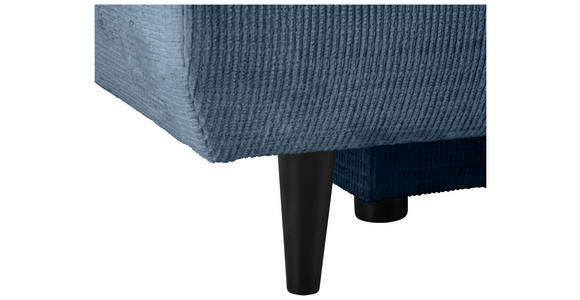 SCHLAFSOFA Chenille Blau - Blau/Schwarz, KONVENTIONELL, Holz/Textil (212/97/105cm) - Carryhome