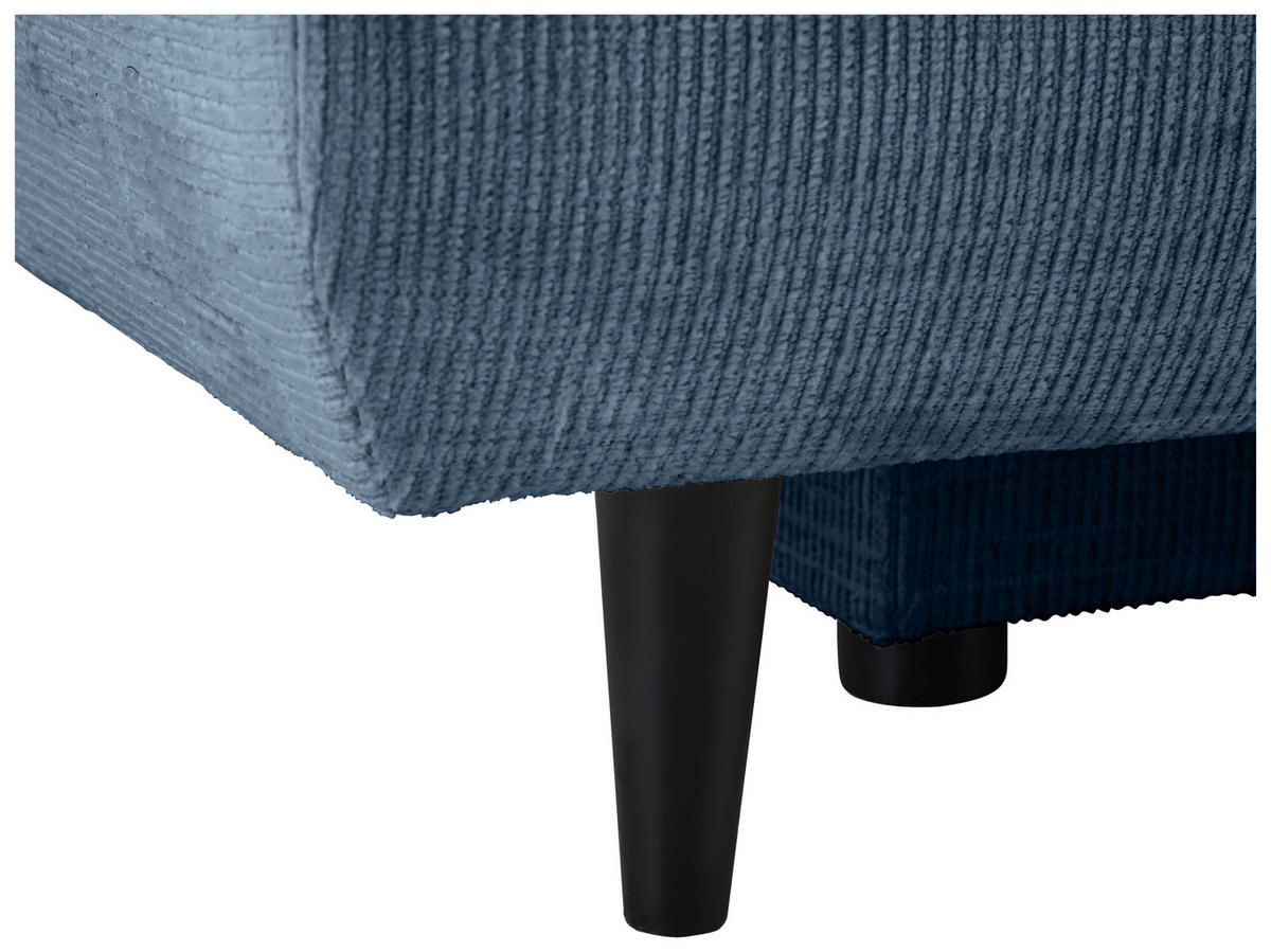 SCHLAFSOFA in Chenille Blau  - Blau/Schwarz, Konventionell, Holz/Textil (212/97/105cm) - MID.YOU
