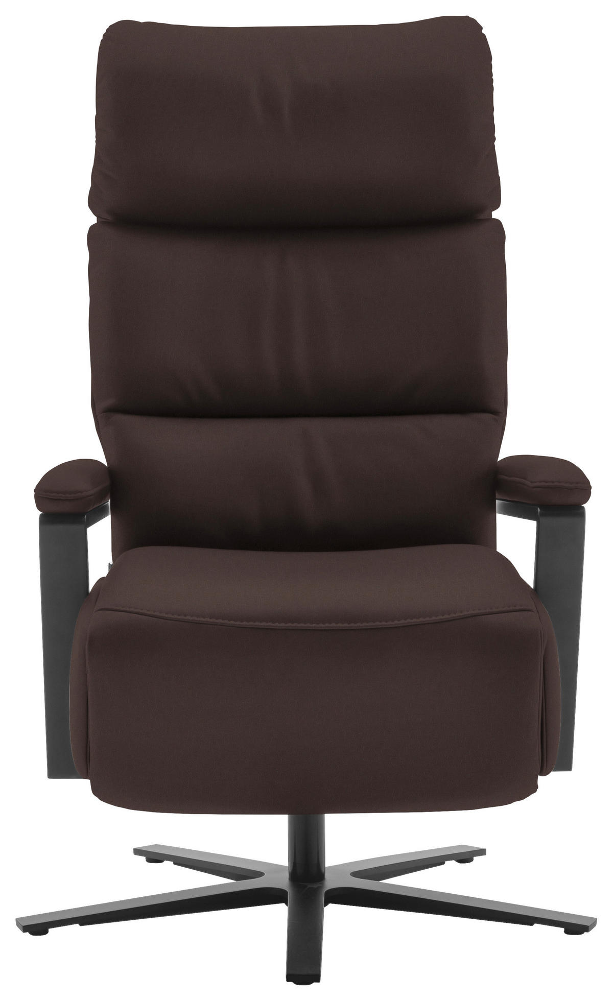FERNSEHSESSEL  mit Relaxfunktion Echtleder Dunkelbraun  - Dunkelbraun/Schwarz, Design, Leder/Metall (74/111/85cm) - Schöner Wohnen