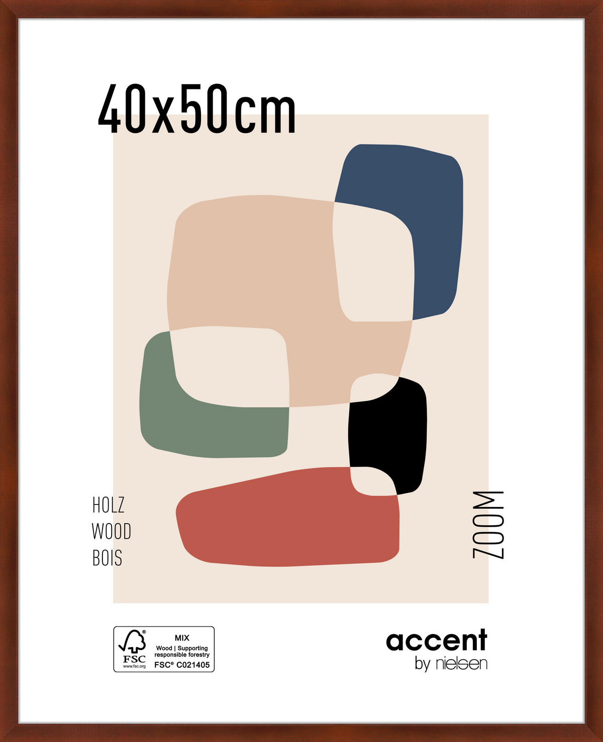BILDERRAHMEN 40/50/1,45 cm  - Nussbaumfarben, Basics, Holz (40/50/1,45cm) - Nielsen