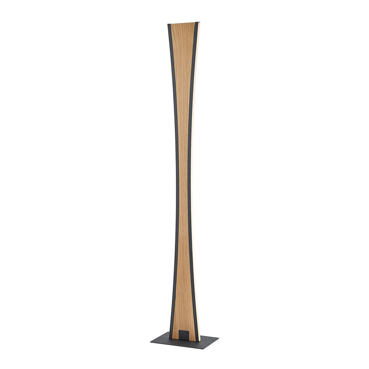 LED-STEHLEUCHTE Ella 26/140,8/18 cm   - Eichefarben/Schwarz, Natur, Holz/Kunststoff (26/140,8/18cm) - Novel