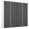 DREHTÜRENSCHRANK in Weiss, Grau  - Weiss/Grau, Modern, Holzwerkstoff/Kunststoff (187/194/53cm) - Rauch Möbel