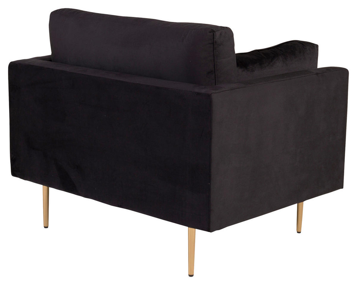 FÅTÖLJ i metall, textil svart, ljusbrun  - ljusbrun/svart, Design, metall/textil (110/84/86cm) - Livetastic