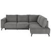 ECKSOFA Grau Cord  - Schwarz/Grau, MODERN, Textil (272/210cm) - P & B