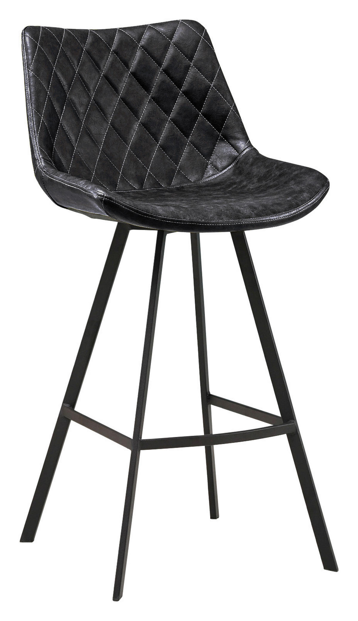 SADA BAROVÝCH ŽIDLÍ 2 kusy - černá, Konvenční, kov/textil (50/102/55cm) - MID.YOU