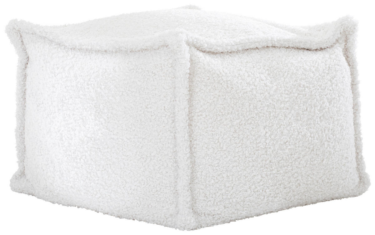 POUF Bouclé Naturfarben 70/70/40 cm  - Naturfarben, Design, Textil (70/70/40cm) - Carryhome