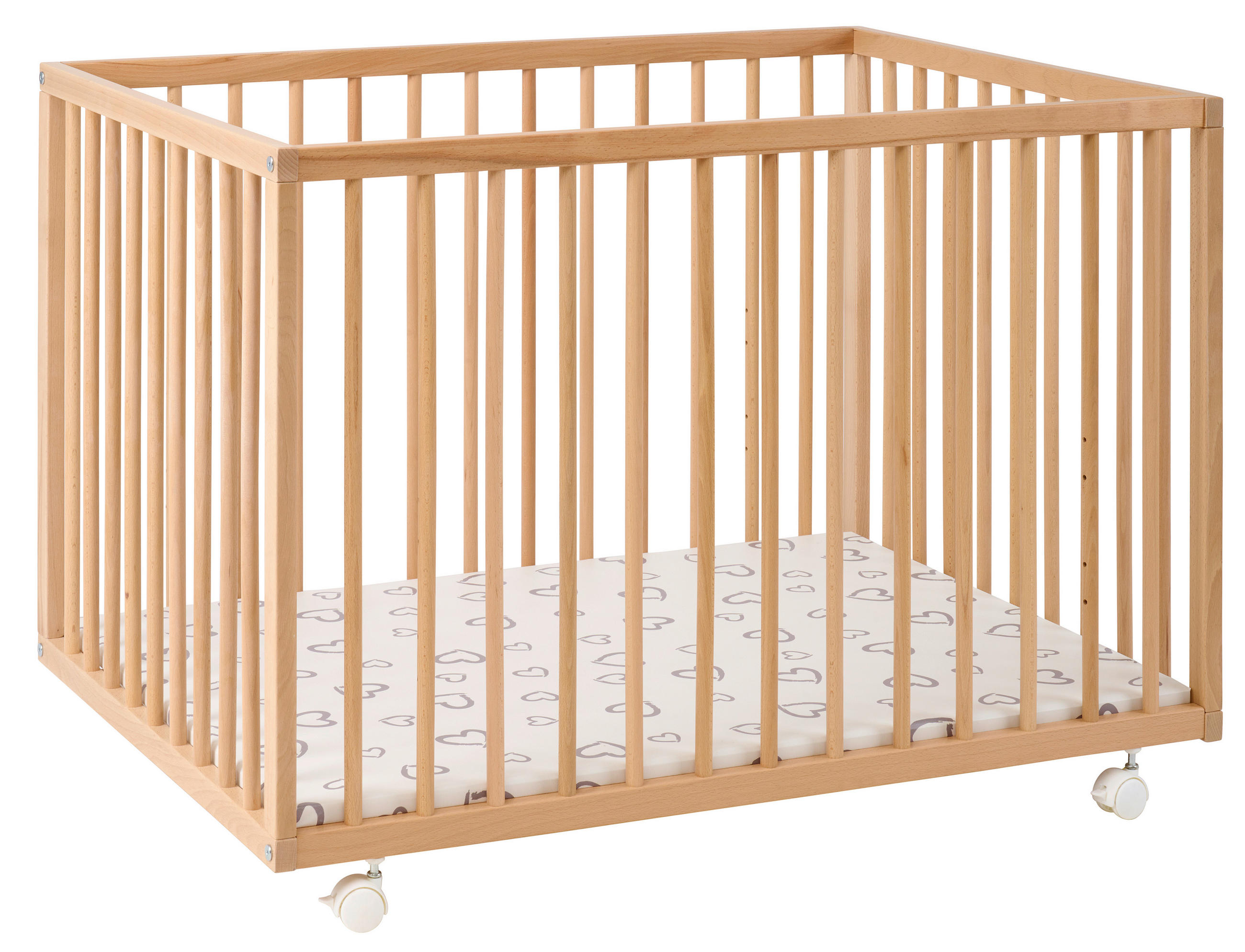 DETSKÁ OHRÁDKA, 100/75/68 cm - prírodná farba, Basics, drevo/plast (100/75/68cm) - My Baby Lou