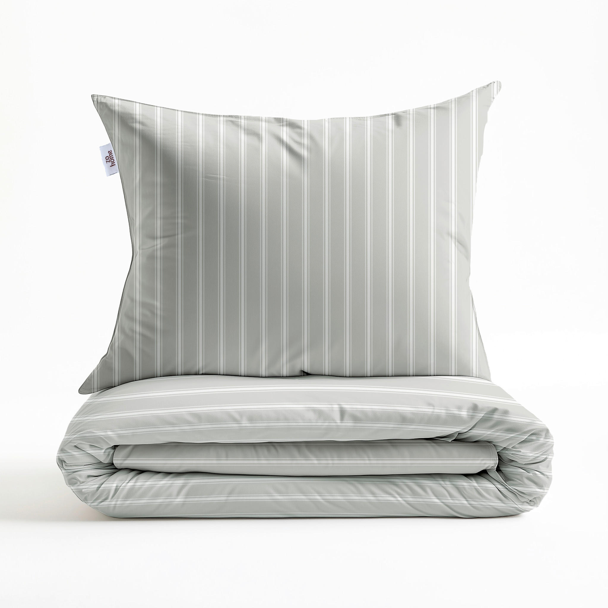 BETTWÄSCHE Righe-di-Percalle Perkal 155/220 cm  - Hellgrau, Basics, Textil (155/220cm)