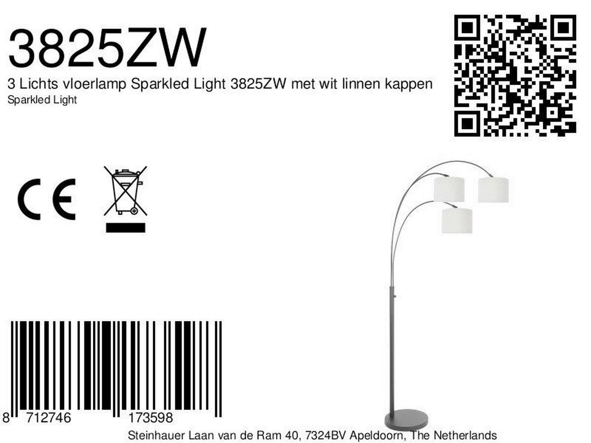 STEHLEUCHTE - Weiss, Trend, Textil/Metall (30/180/75cm)