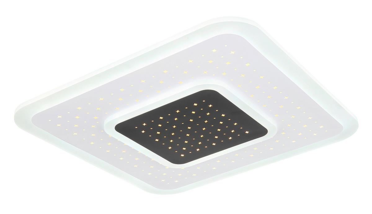 LED-DECKENLEUCHTE 47 W    46/46/5,5 cm  - Weiss/Opal, Design, Kunststoff/Metall (46/46/5,5cm) - Globo