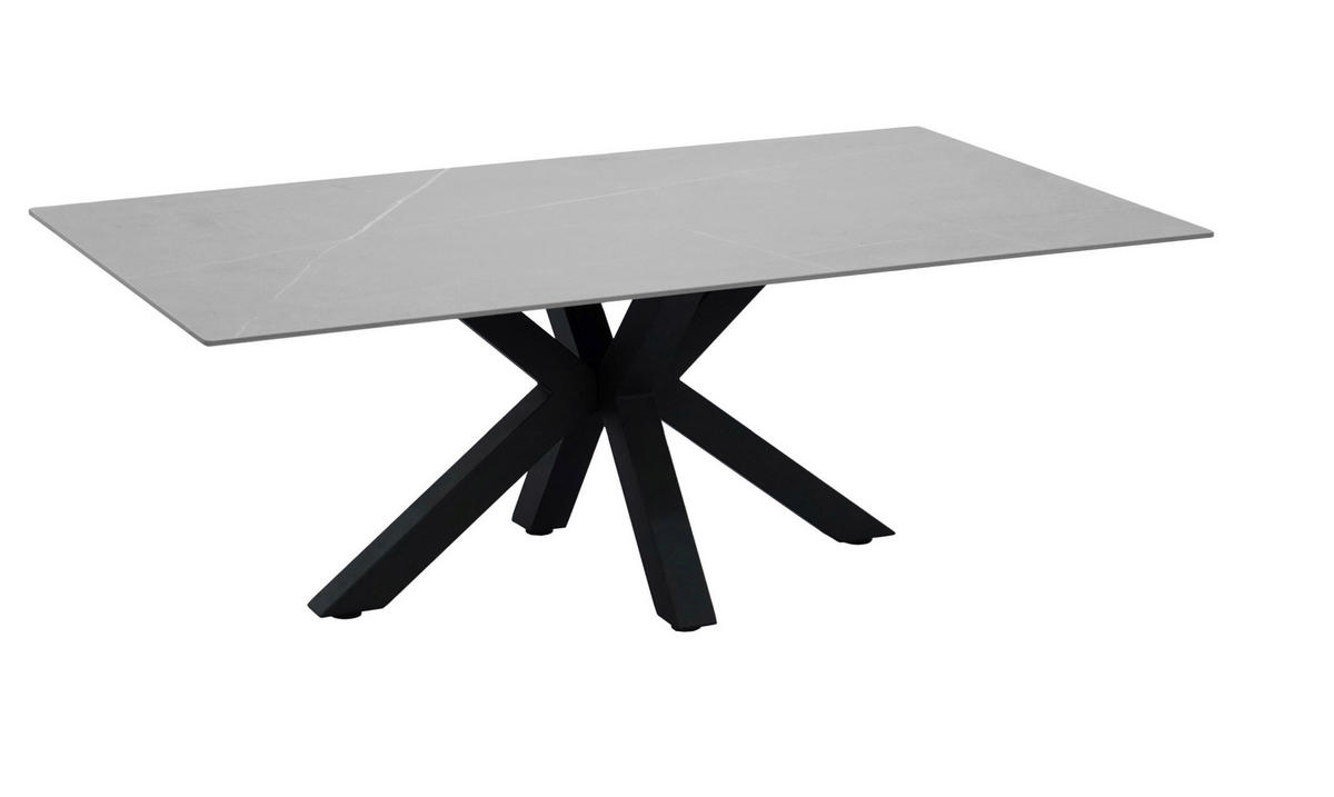 DOHÁNYZÓASZTAL fém, kerámia 120/70/43 cm   - fekete/szürke, Design, fém/kerámia (120/70/43cm) - Novel