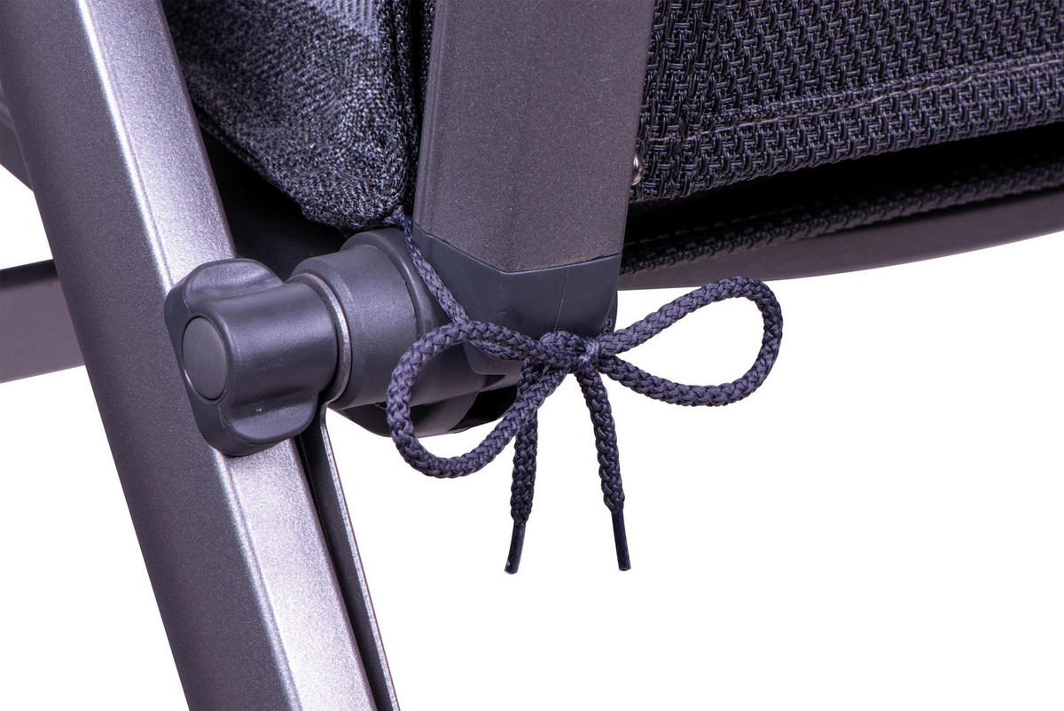 SESSELAUFLAGENSET in Anthrazit, Grau Streifen  - Anthrazit/Grau, Basics, Textil (50/7/120cm)