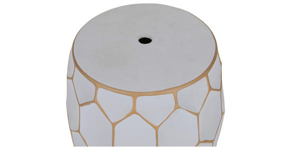 BEISTELLTISCH Grau, Orange rund  - Orange/Grau, Design, Keramik (33/33cm) - Carryhome