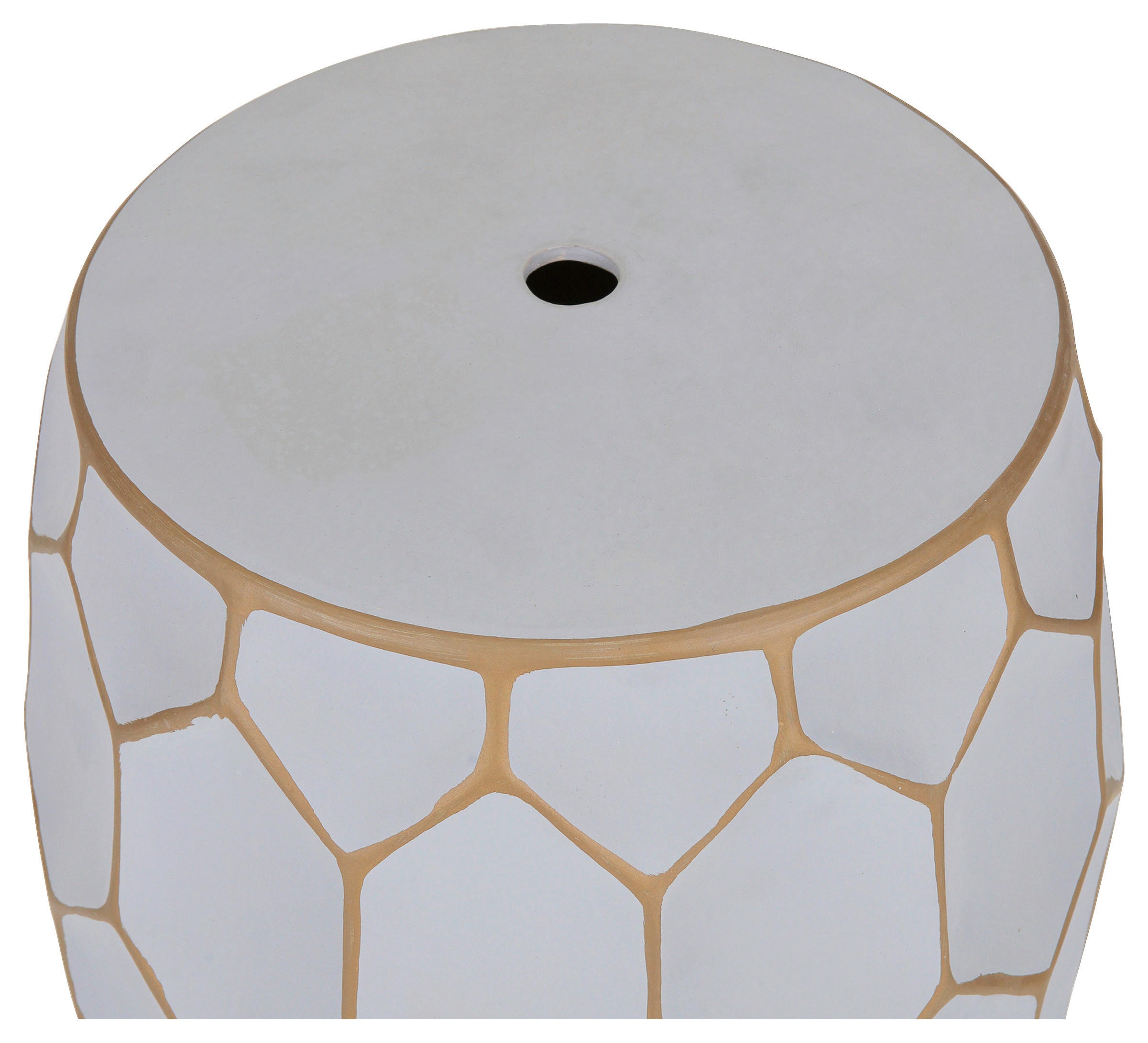 BEISTELLTISCH Grau, Orange rund  - Orange/Grau, Design, Keramik (33/33cm) - Carryhome