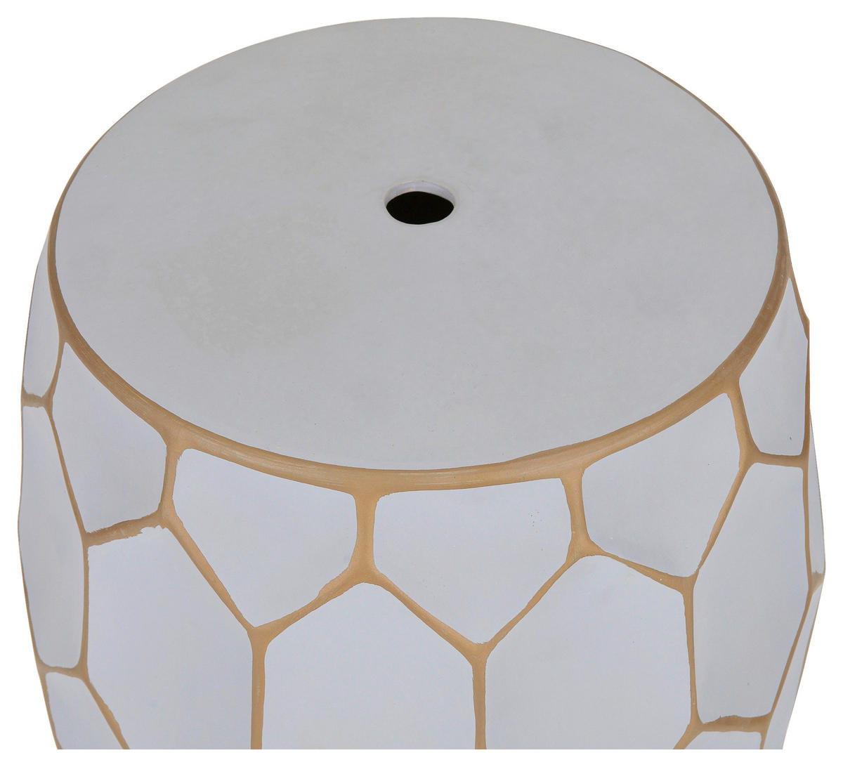 BEISTELLTISCH Grau, Orange rund  - Orange/Grau, Design, Keramik (33/33cm) - Carryhome