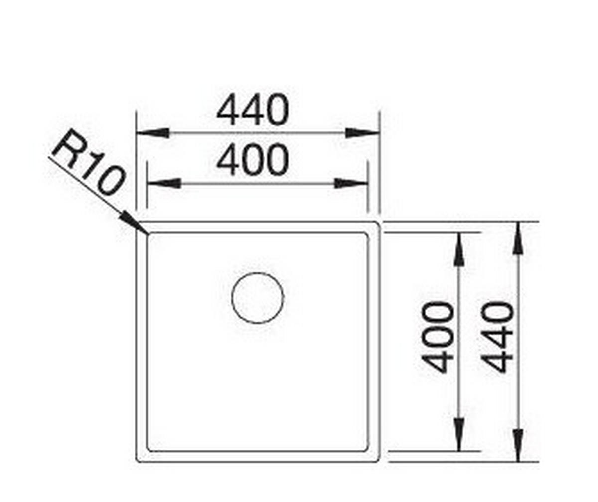 SPÜLE 521572  - Edelstahlfarben, Basics, Metall (44/13/44cm) - Blanco