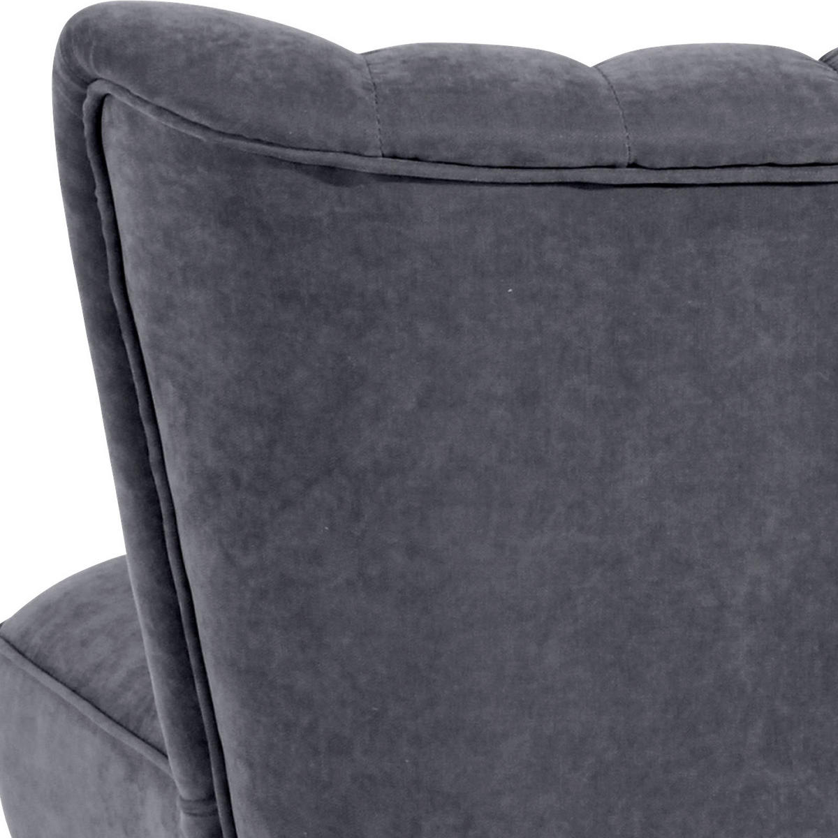 SESSEL in Velours Anthrazit  - Anthrazit/Buchefarben, Design, Holz/Textil (70/80/66cm) - Max Winzer
