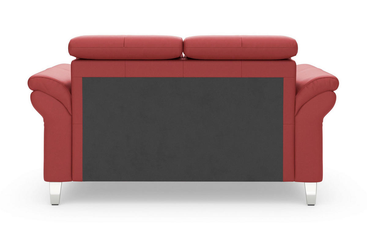 2-SITZER-SOFA ARNGAST E Rot Echtleder  - Chromfarben/Rot, Basics, Leder/Textil (156/84/93cm) - Sit & More
