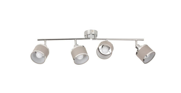 STRAHLER 89,3/10/19,5 cm - Chromfarben/Grau, Basics, Kunststoff/Textil (89,3/10/19,5cm) - Novel