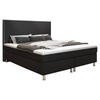 BOXSPRINGBETT 180/200 cm  in Schwarz  - Silberfarben/Schwarz, KONVENTIONELL, Textil/Metall (180/200cm) - MID.YOU