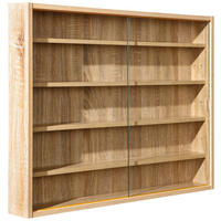 VÄGGHÄNGT VITRINSKÅP i Sonoma ek   - Sonoma ek, Klassisk, trämaterial/glas (80/60/9,5cm) - MID.YOU