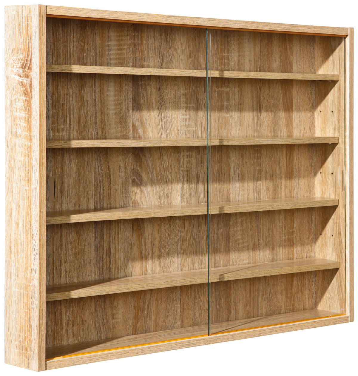 VÄGGHÄNGT VITRINSKÅP i Sonoma ek   - Sonoma ek, Klassisk, trämaterial/glas (80/60/9,5cm) - MID.YOU