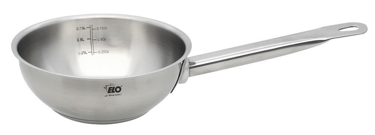 STIELKASSEROLLE Profi Cuisine 2,5 L  - Silberfarben, Basics, Metall (24cm) - ELO