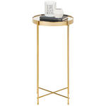 BEISTELLTISCH in Metall, Glas 32,8/32,8/60,5 cm  - Goldfarben, LIFESTYLE, Glas/Metall (32,8/32,8/60,5cm) - Xora