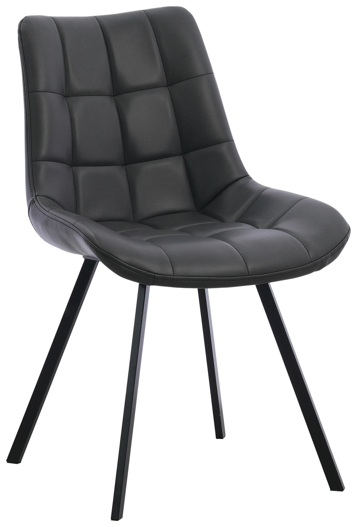 STUHL   Mikrofaser  Grau, Schwarz  - Schwarz/Grau, MODERN, Textil/Metall (54/86/62cm) - MID.YOU