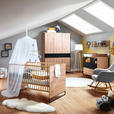 GITTERBETT Yunai 144,6/78/83,5 cm - Eichefarben/Anthrazit, Trend, Holzwerkstoff/Metall (144,6/78/83,5cm) - My Baby Lou