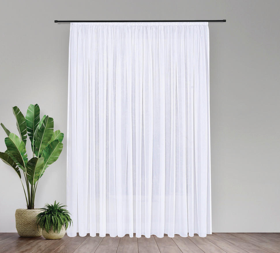 FERTIGSTORE  transparent  300/245 cm   - Weiß, Basics, Textil (300/245cm)