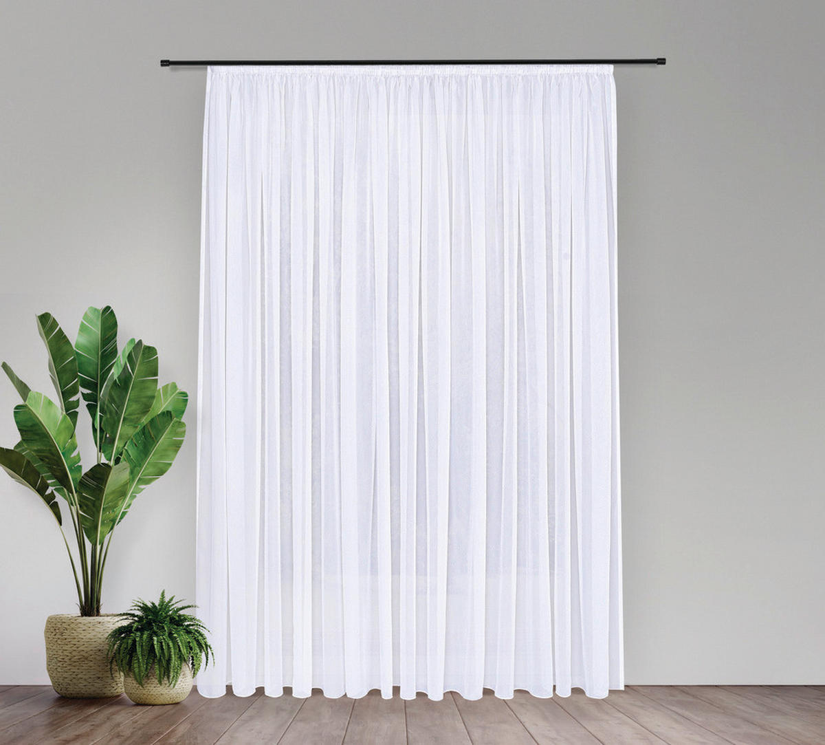 FERTIGSTORE  transparent  300/245 cm   - Weiß, Basics, Textil (300/245cm)