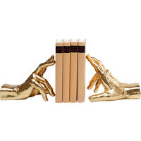 BUCHSTÜTZE - Goldfarben, Kunststoff (14/21/16cm) - Kare-Design