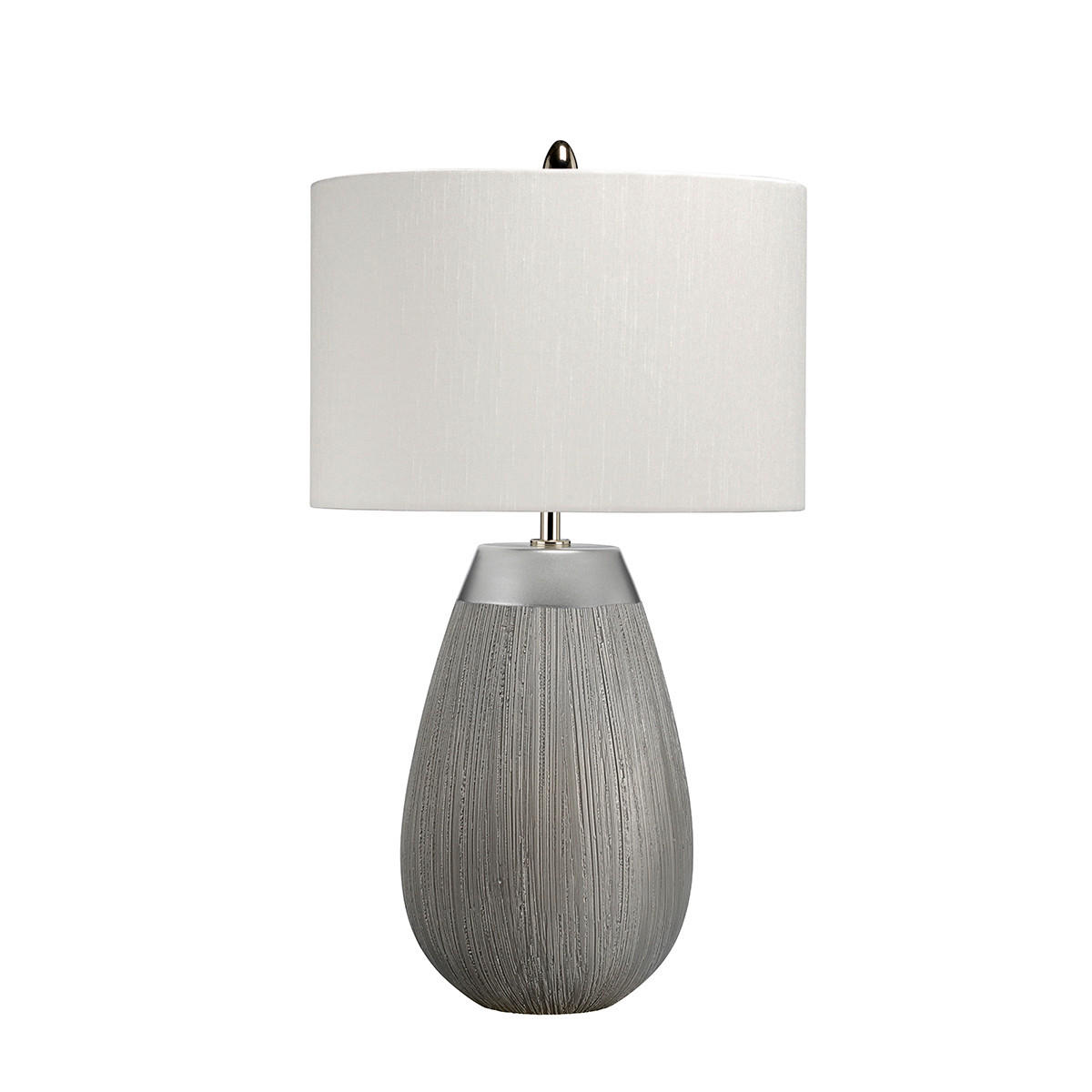 BORDSLAMPA Elstead Harrow 30/54 cm   - silver, Design, metall/textil (30/54cm) - Elstead Lighting