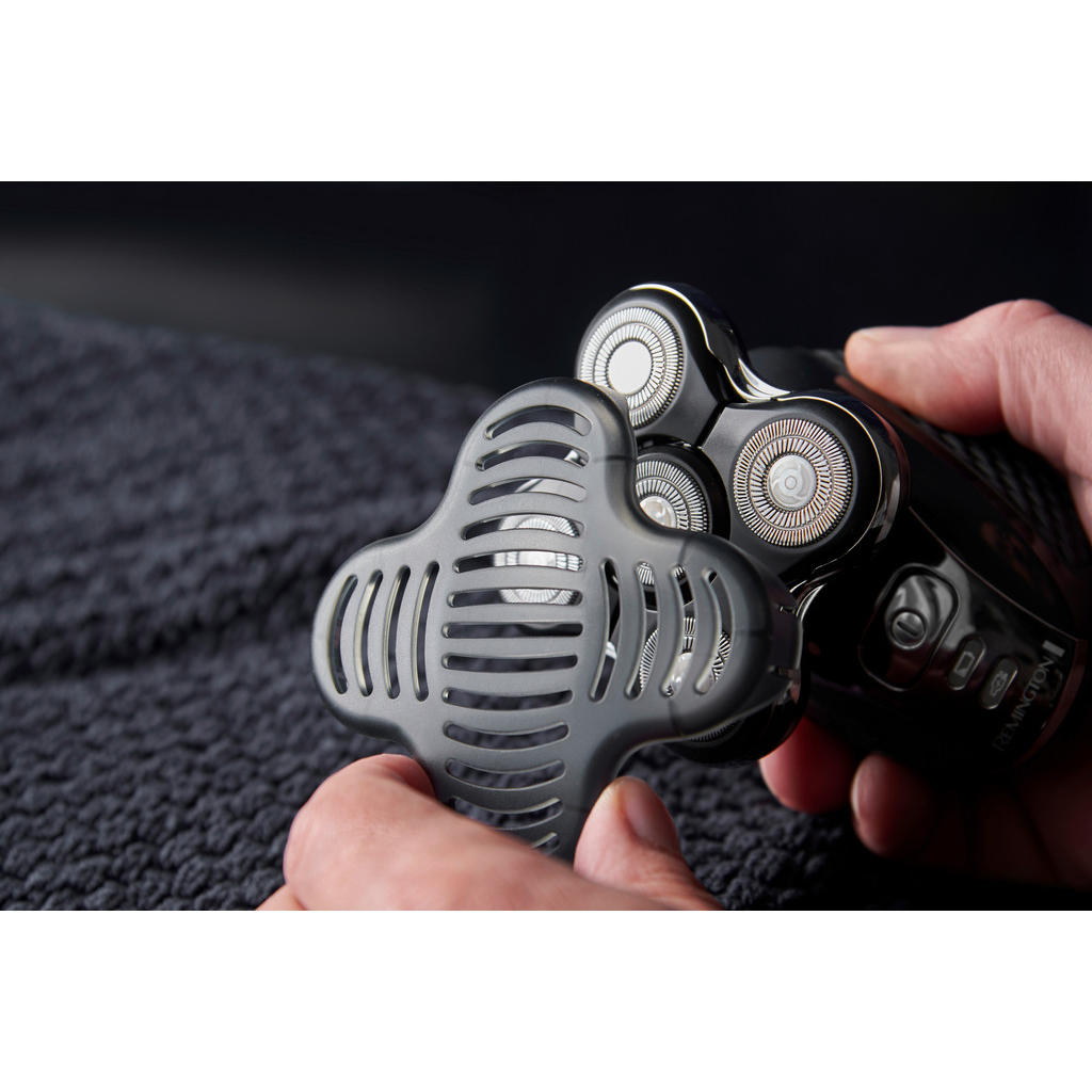 Thumbnail - Russell Hobbs Herrenrasierer Glatzenrasierer, Schwarz, Grauweiß, Kunststoff, 7x8x9.5 cm, Grüner Punkt, Akkustandsanzeige...