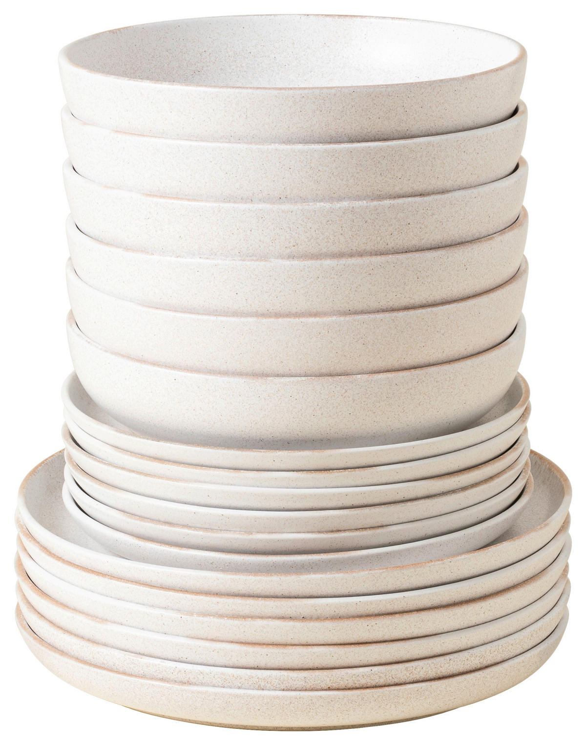 KOMBISERVICE Creme VERMONT 18-teilig 6 Personen  - Creme, Basics, Keramik - Costa Nova